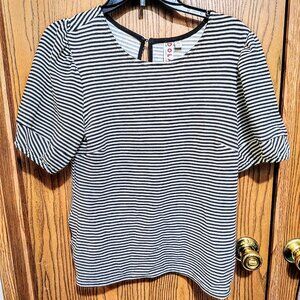 Anthropologie Dolan Left Coast Stripe Santos Puff Sleeve Top S